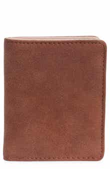 Faux Suede Bifold Card Case