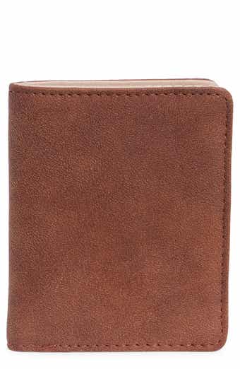 Faux Suede Bifold Card Case