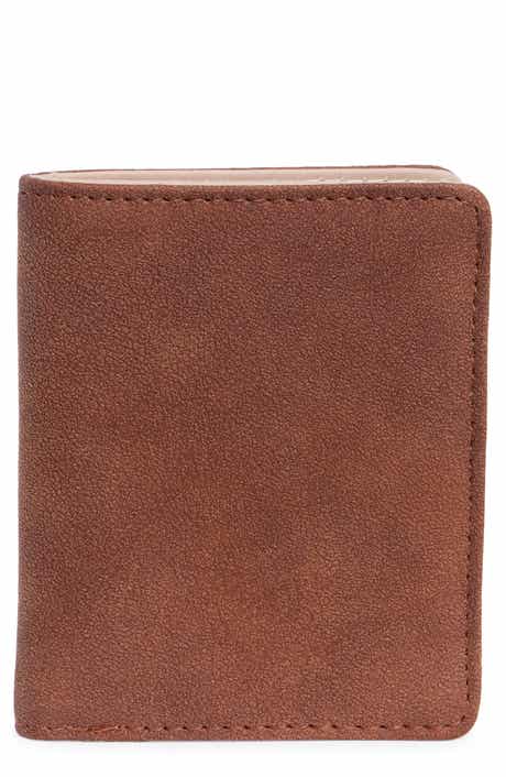 Faux Suede Bifold Card Case