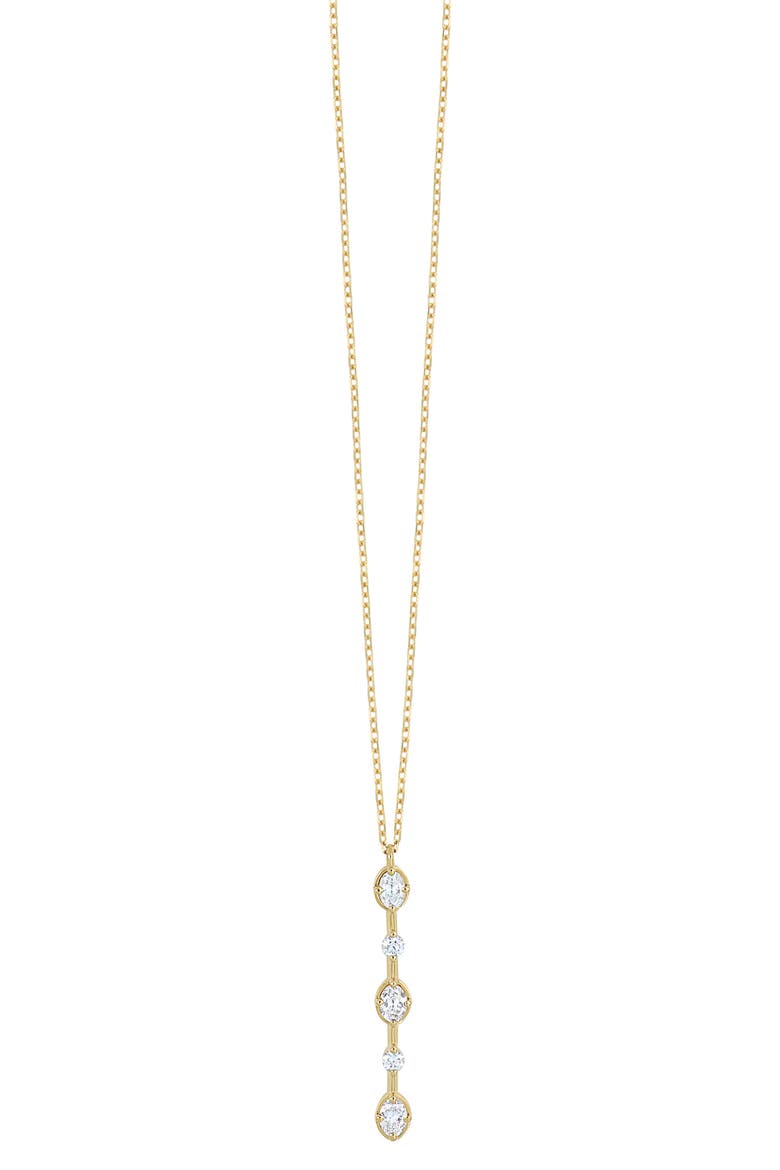 Aviva Drop Diamond Pendant Y-Necklace (Nordstrom Exclusive), Main, color, 18K YELLOW GOLD