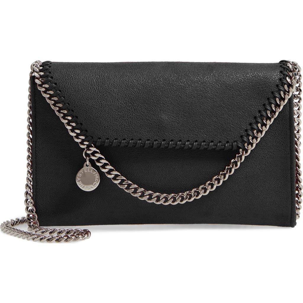 Stella McCartney Mini Falabella Shaggy Dear Faux Leather Crossbody Bag in Black at Nordstrom