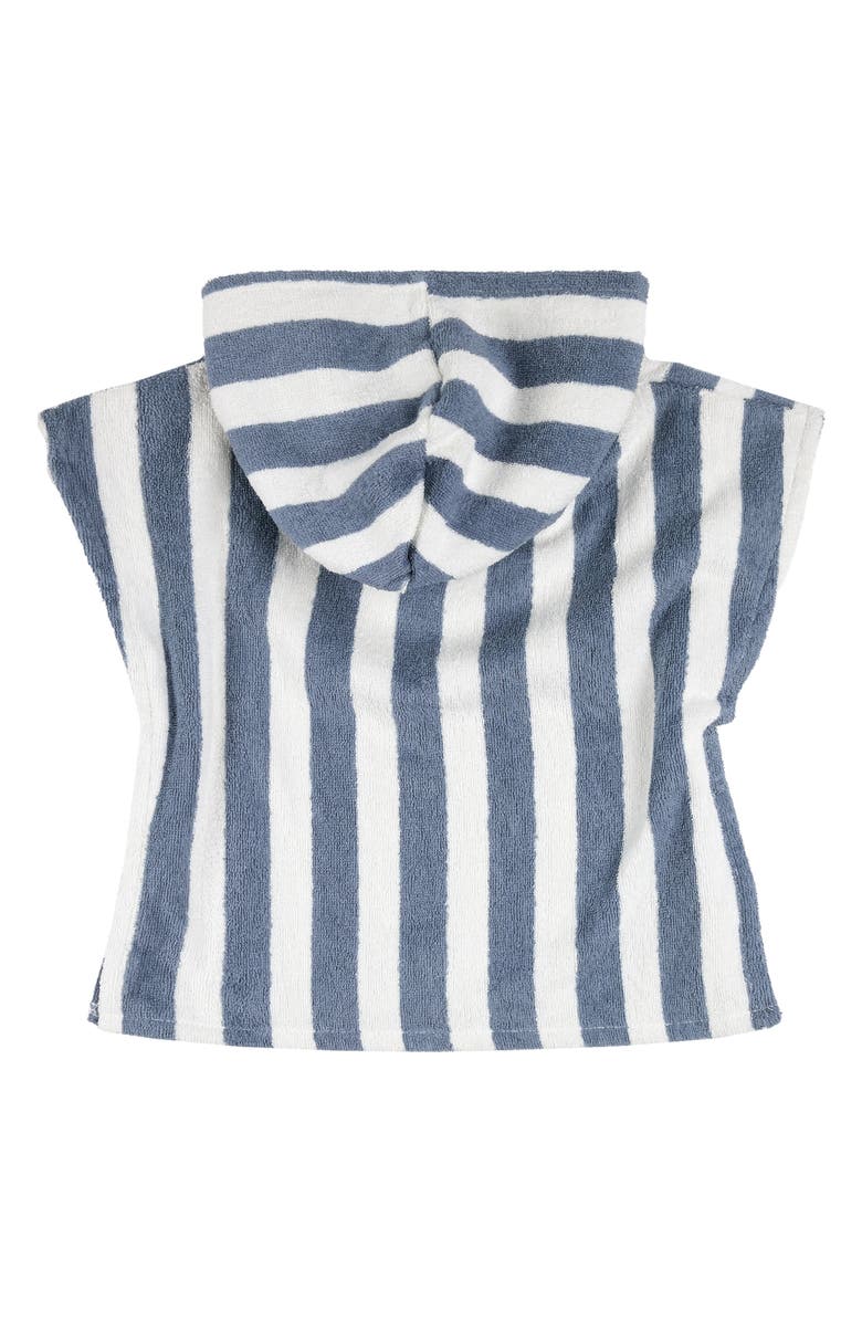 FIRSTS by Petit Lem Stripe Organic Cotton Terry Hooded Cover-Up Poncho, Alternate, color, 