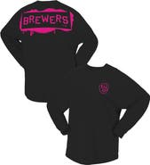 FANATICS Women's Fanatics Black Milwaukee Brewers Neon Jersey Long Sleeve T-Shirt