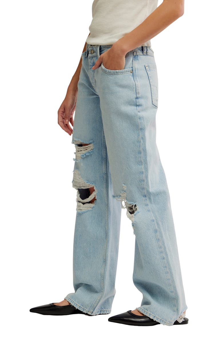 Free People Tennessee Boyfriend Jeans, Alternate, color, Indigo Ruin