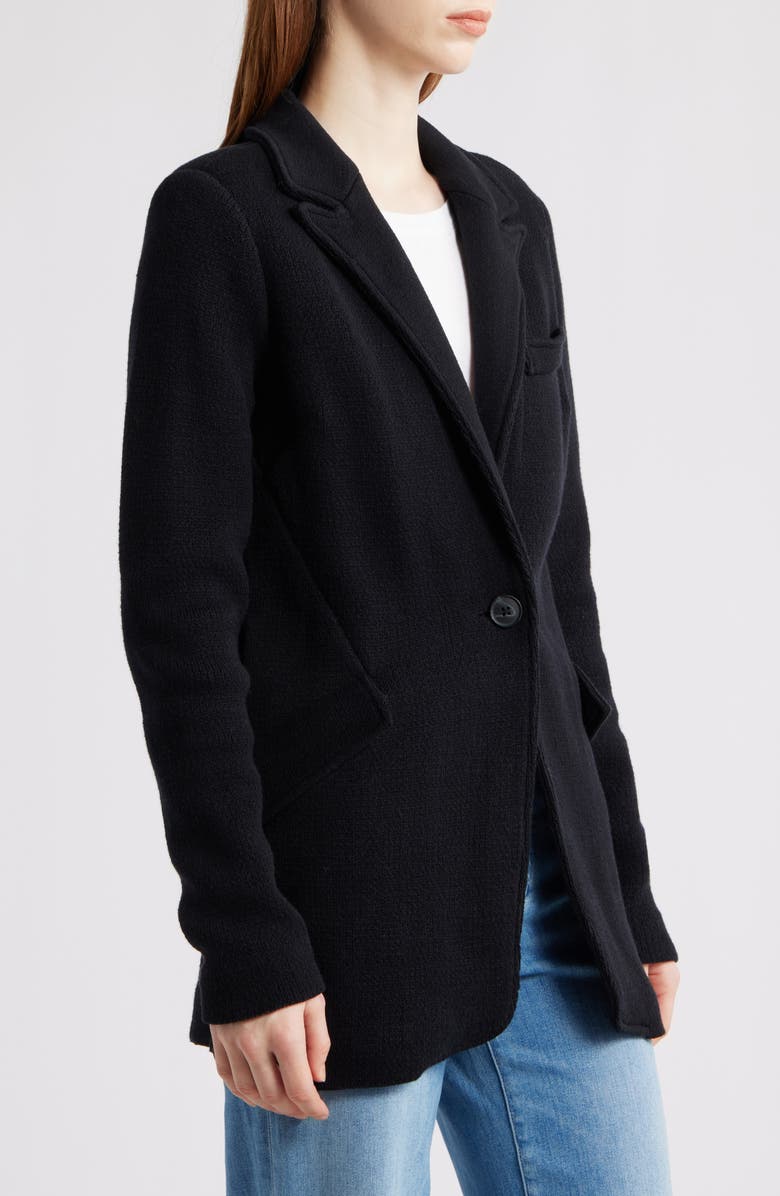 NIC+ZOE Femme Contour Knit Jacket, Alternate, color, Black Onyx