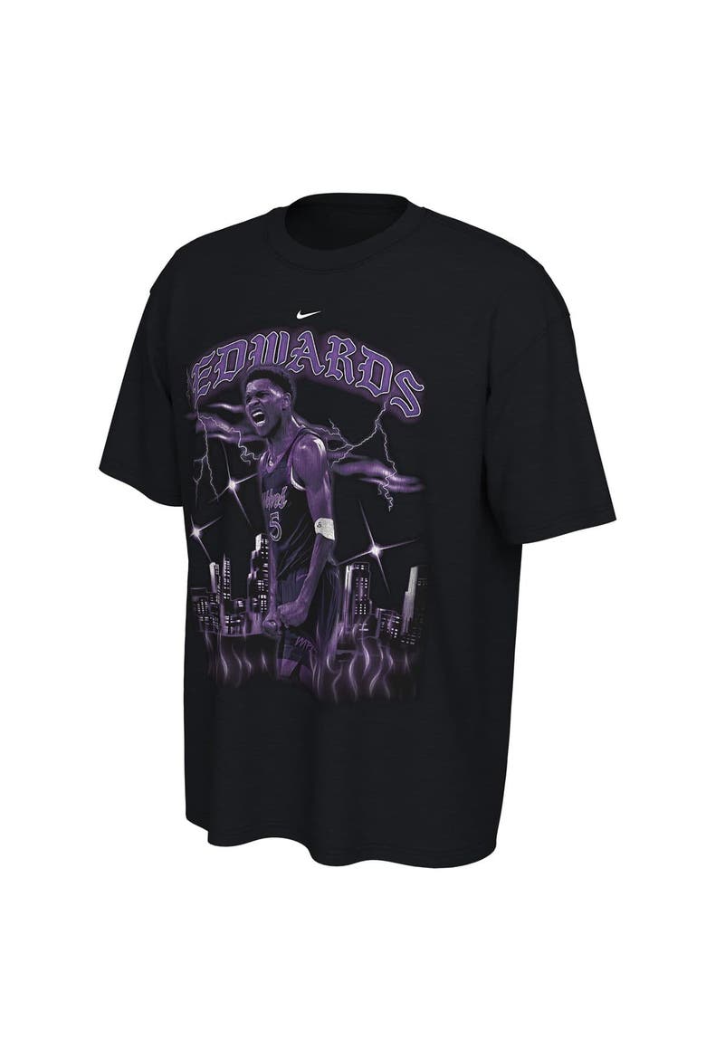 Unisex Nike Anthony Edwards Black Minnesota Timberwolves 2025/26 City Edition Player Graphic T-Shirt, Alternate, color, Black