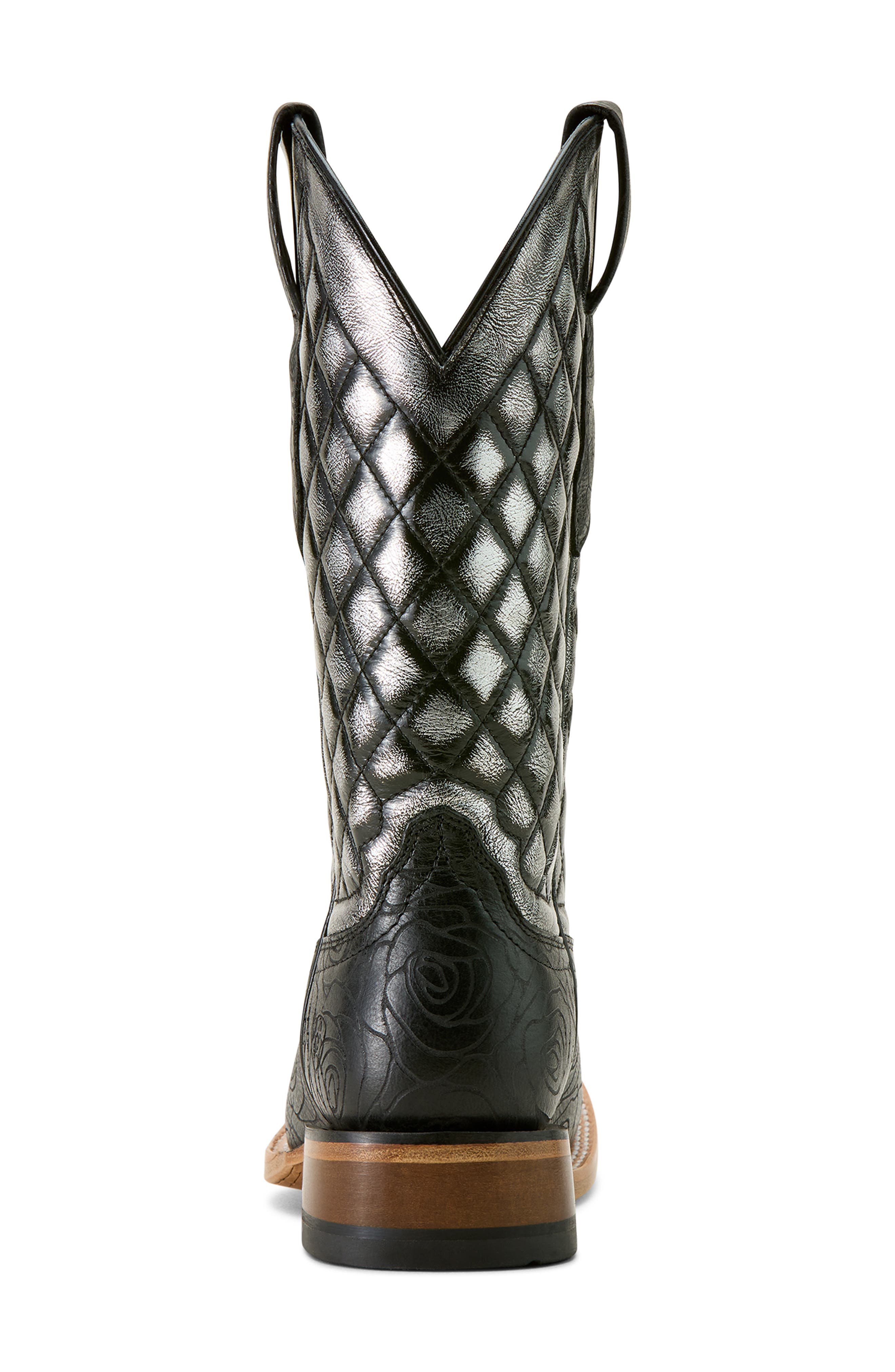 Ariat Frontier Wittman Diamond Quilt Leather Boot, Alternate, color, Black
