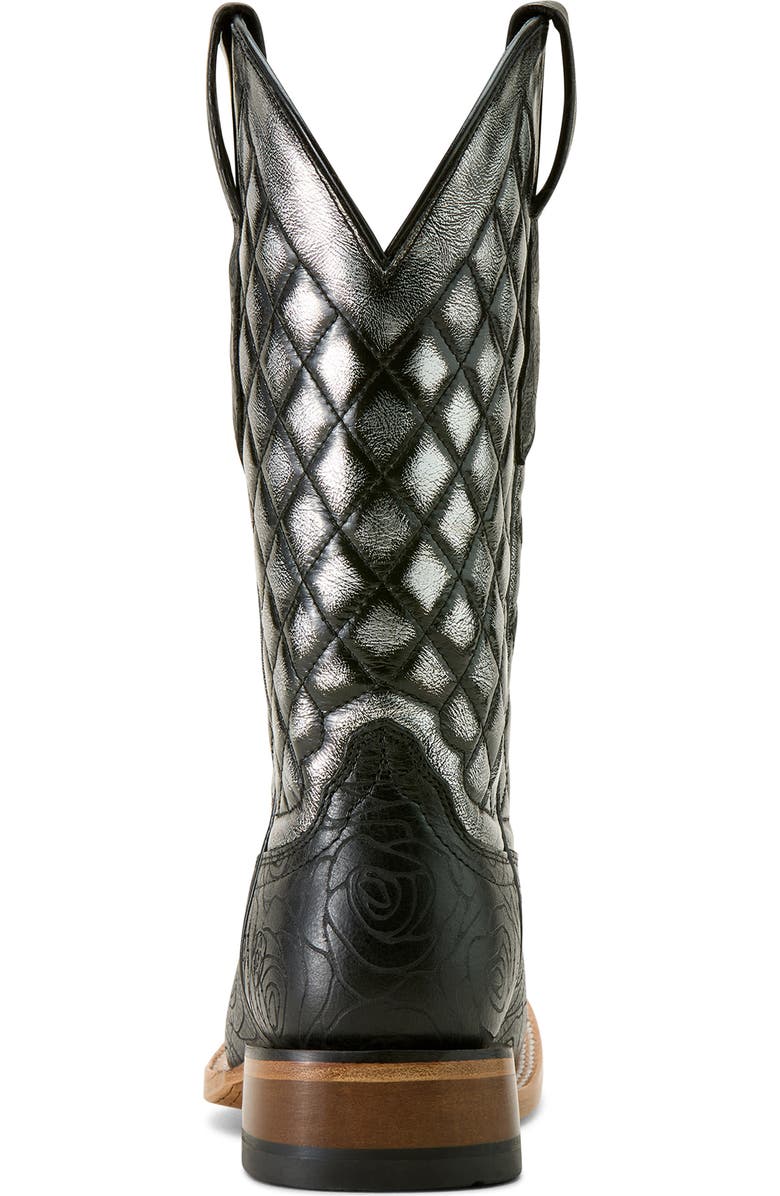 Ariat Frontier Wittman Diamond Quilt Leather Boot, Alternate, color, Black