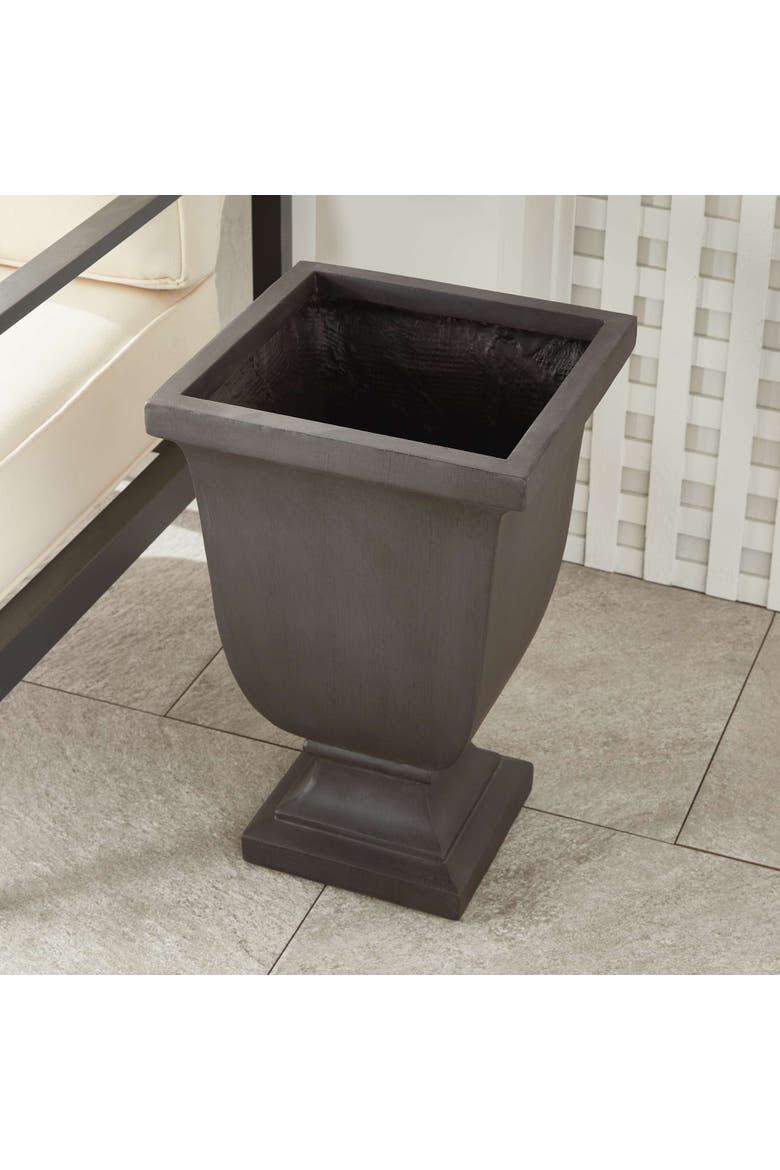 Fibreclay Beckett Sq Footed Planter, Alternate, color, Black