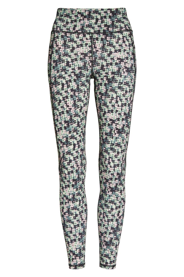 Zero Gravity Pocket 7/8 Running Leggings, Alternate, color, GREEN SB OVERLAY PRINT