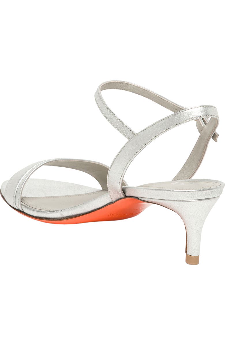 Santoni Women
s mid-heel sandal, Alternate, color, Silver