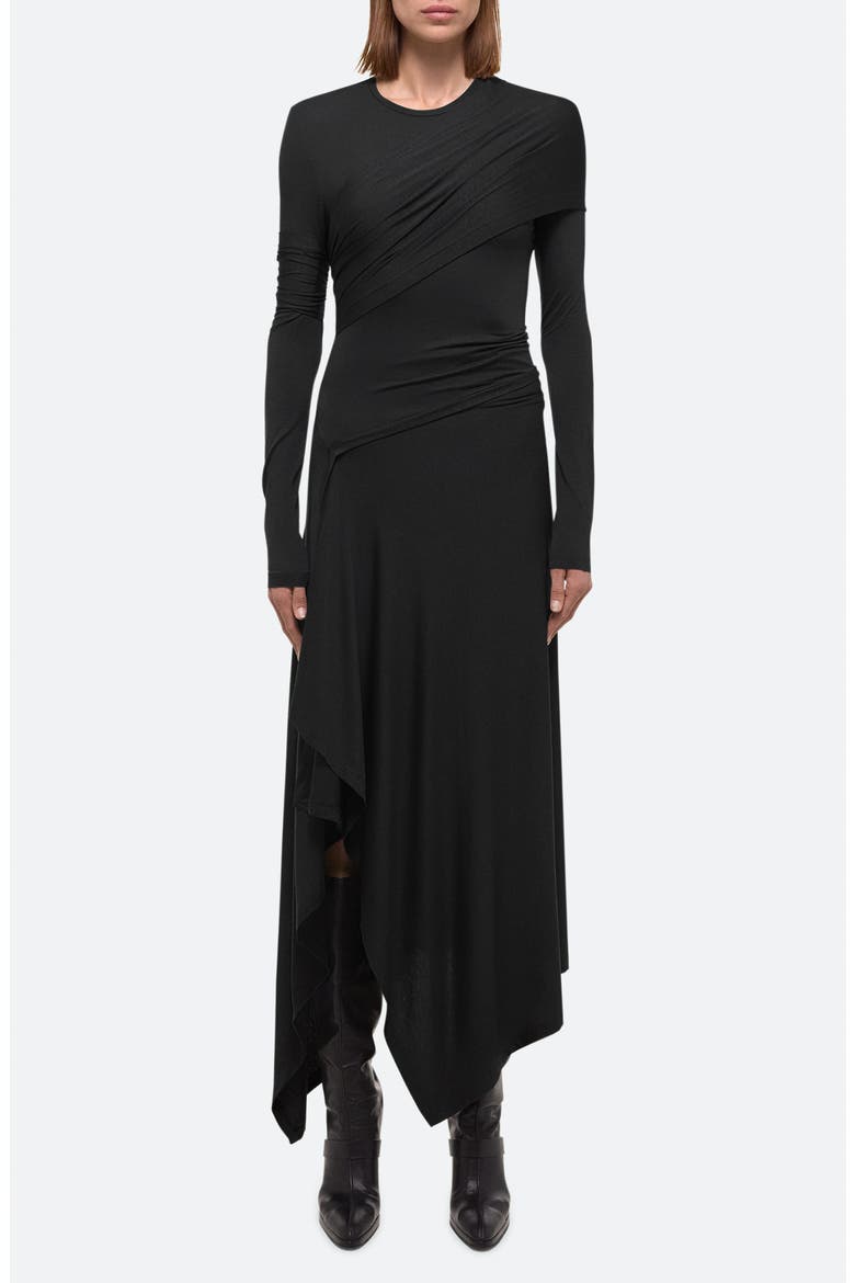 helmut lang asymmetrical dress Protection Draped Asymmetric Long Sleeve (Women) SN:DI10432FO Round neck Pick Size:XS Rihoas Sweetheart Neck Spaghetti