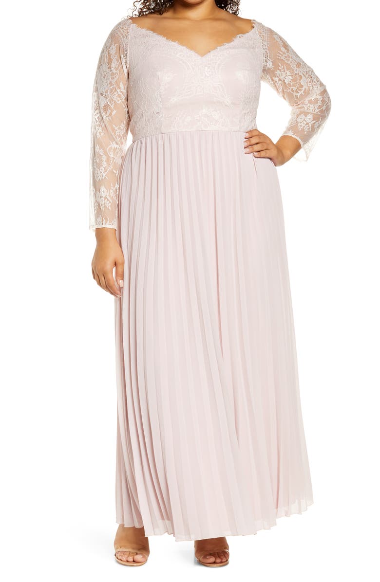 Chi Chi London Long Sleeve Lace Dress, Main, color, 