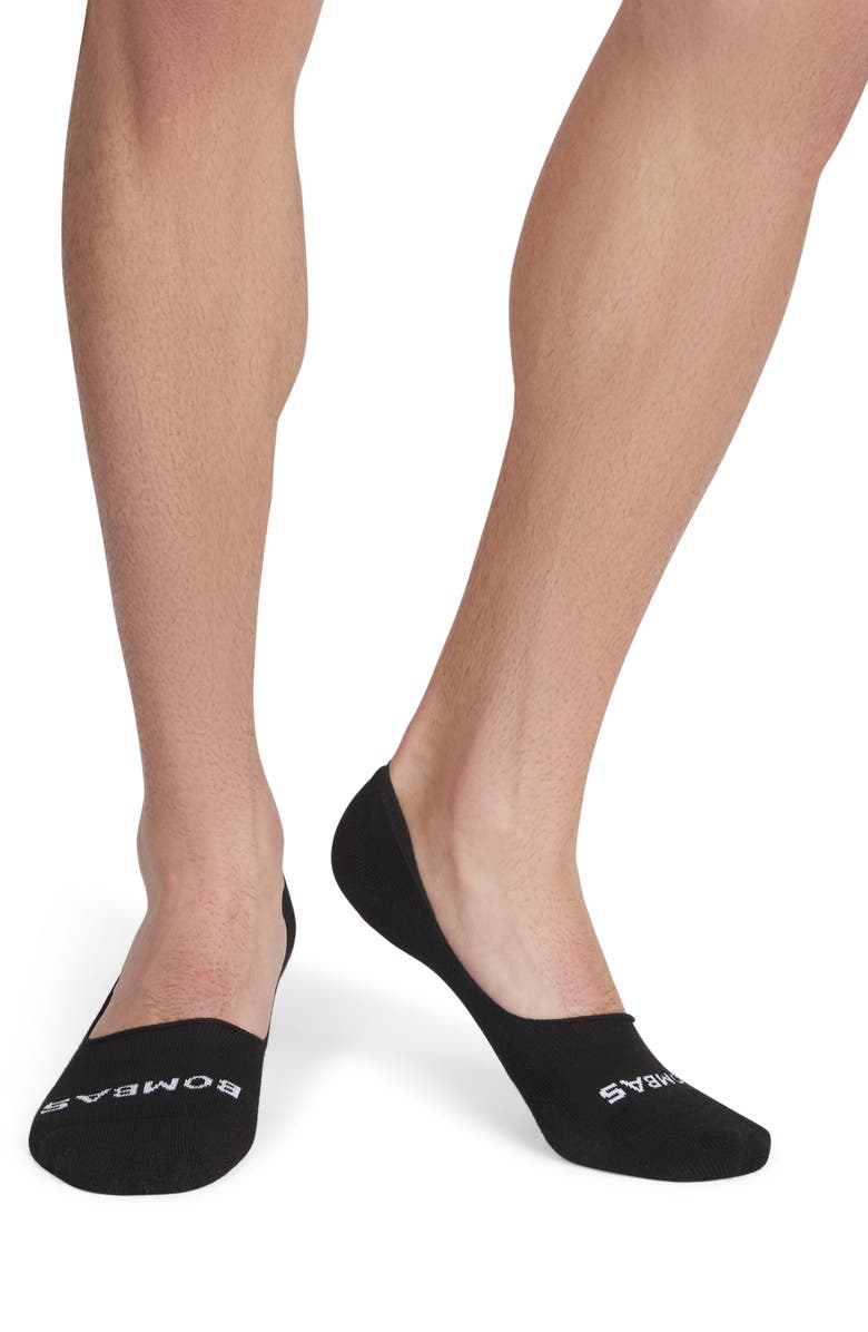 Bombas Mid Cut No-Show Socks, Alternate, color, Black
