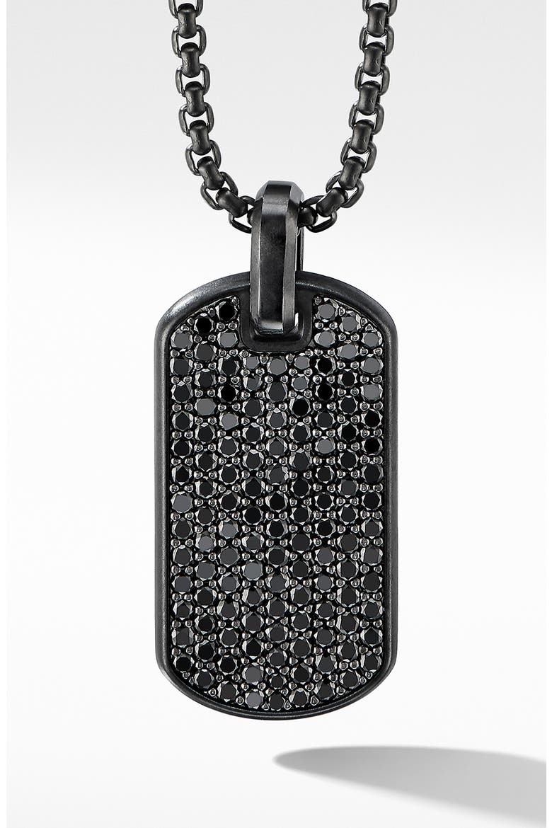 Streamline® Black Titanium Tag with Black Diamonds, Main, color, BLACK TITANIUM/ BLACK DIAMOND