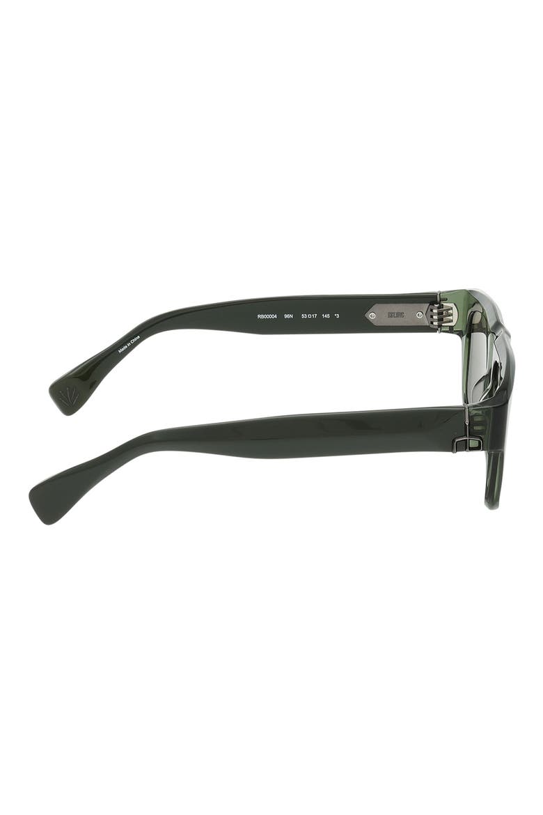 53mm Square Sunglasses, Alternate, color, CRYSTAL OLIVE / GREEN LENSES
