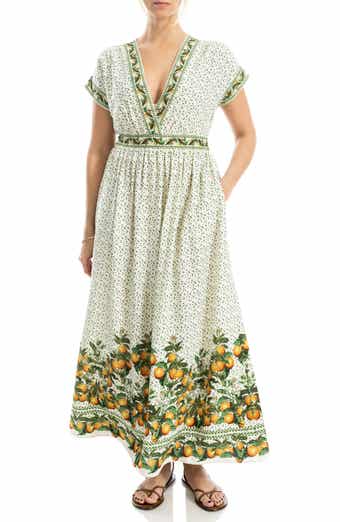 Surplice Neck Short Sleeve Maxi Dress