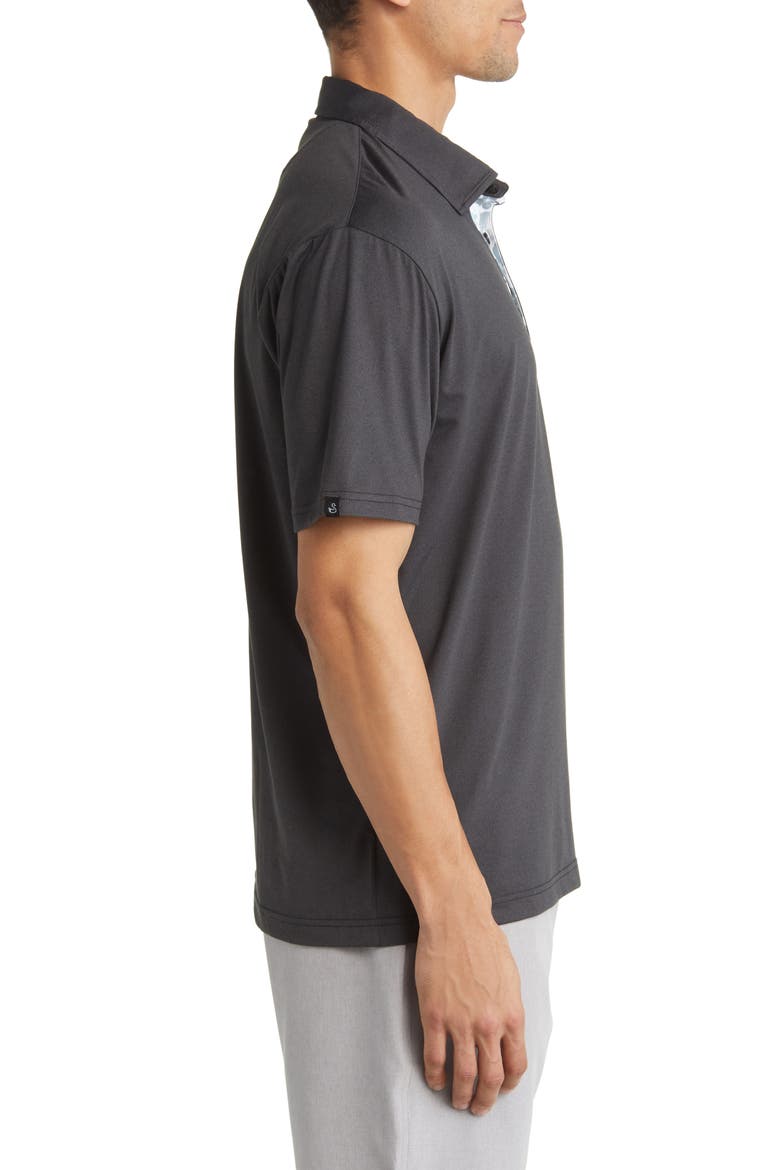 James Solid Stretch Golf Polo, Alternate, color, BLACK HEATHER