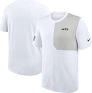 Nike Men's Nike White New York Jets Sideline UV Performance Coach Shirt