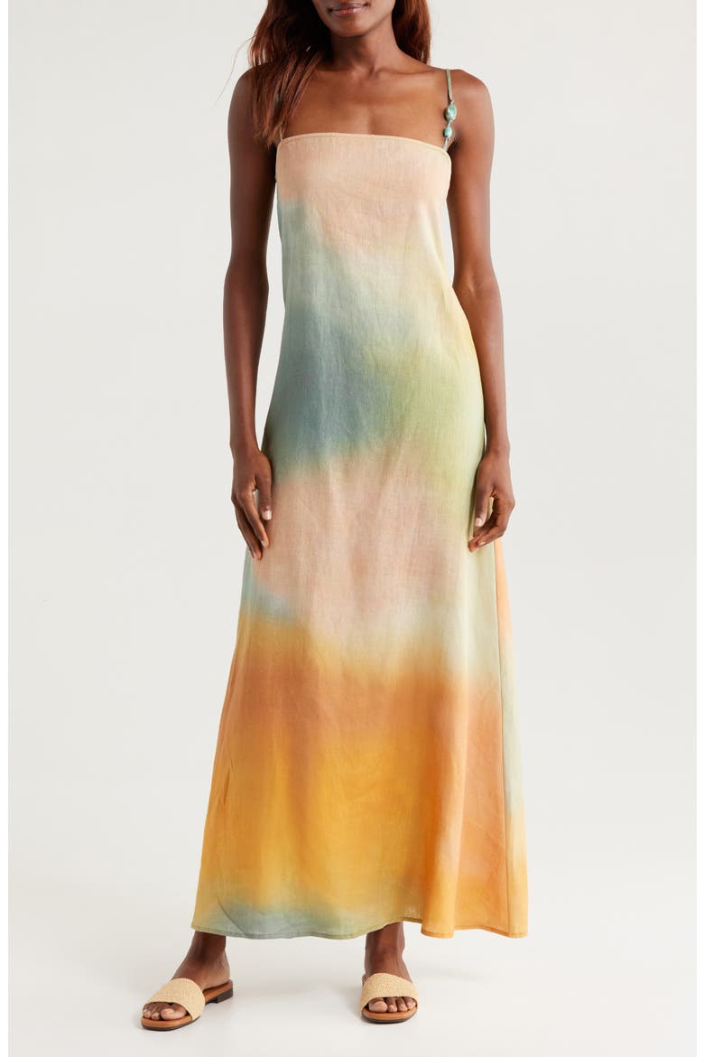 Laura Stretch Cotton Maxi Dress, Main, color, PASTEL CLOUDS