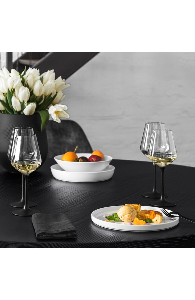 Villeroy & Boch Manufacture Rock White Wine Goblet Set of 4, Alternate, color,