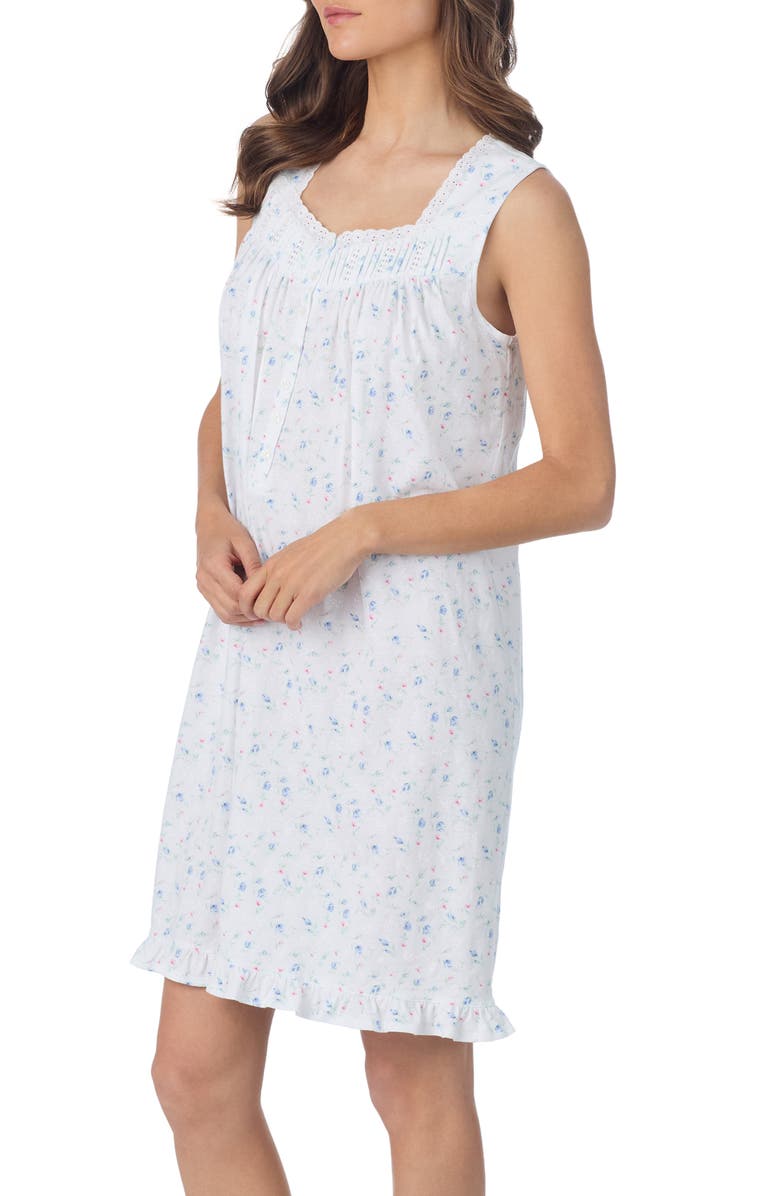 Eileen West Sleeveless Cotton Jersey Nightgown, Alternate, color, Rosbud