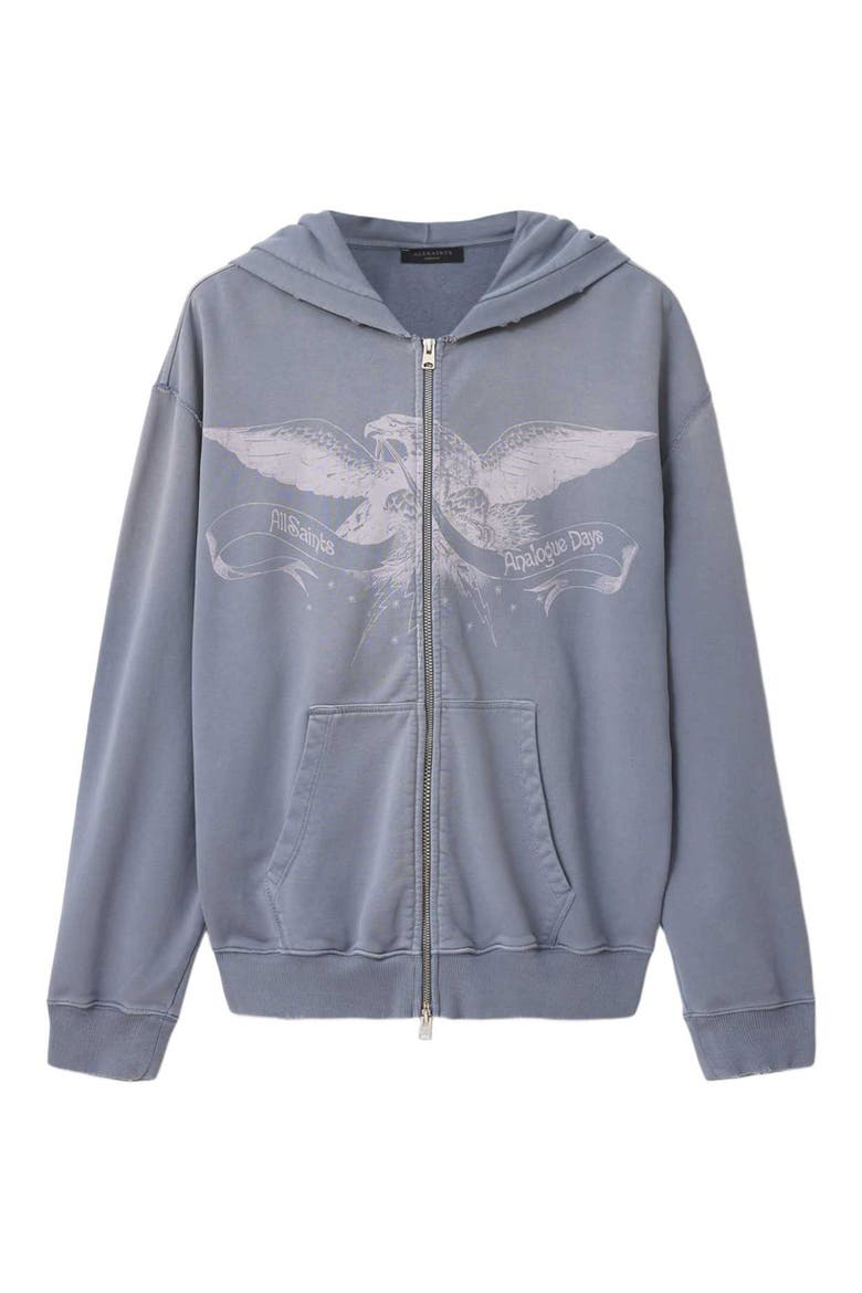 Aeterna Graphic Zip Hoodie, Alternate, color, SLATE WASH BLUE