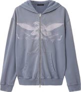 AllSaints Aeterna Graphic Zip Hoodie