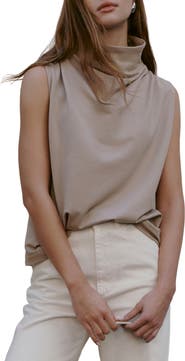 Marcella Finch French Terry Funnel Neck Top