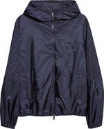 Moncler Zelkova Eyelet Trim Hooded Rain Jacket