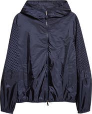 Moncler Zelkova Eyelet Trim Hooded Rain Jacket