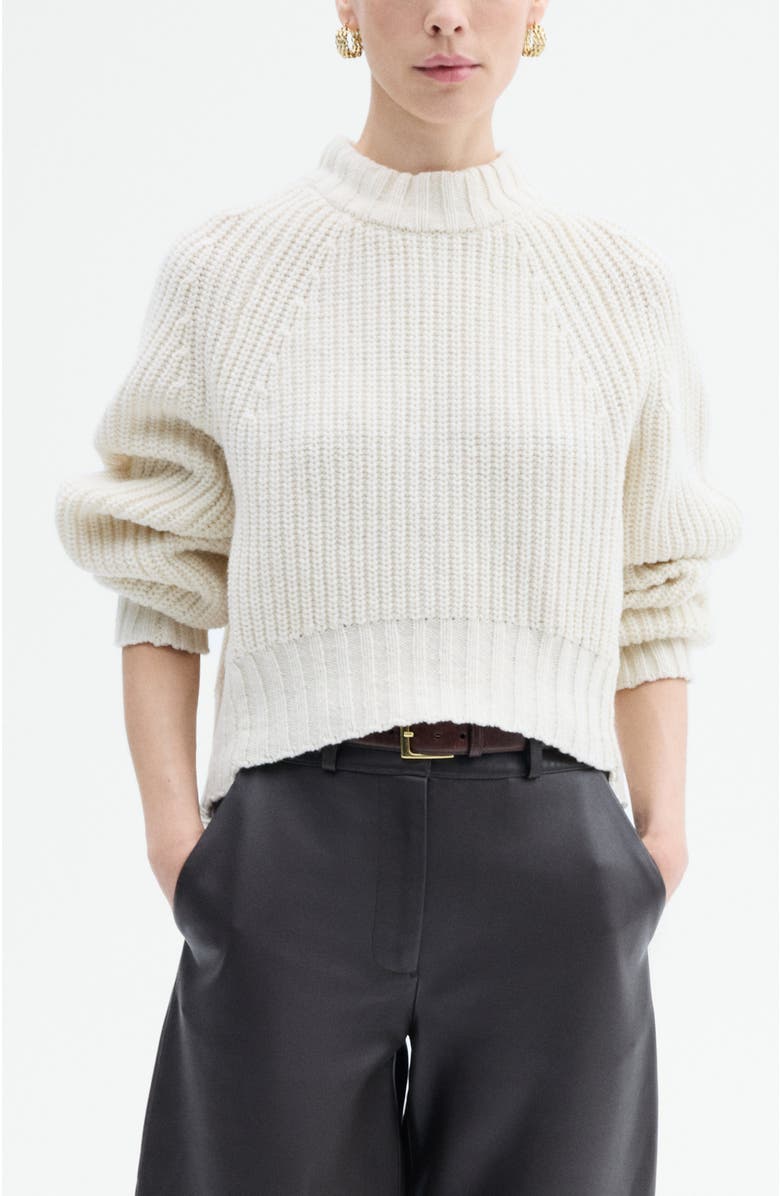 CO Wool Blend Cropped Sweater, Main, color, Ivory