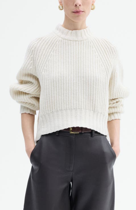 Wool Blend Cropped Sweater