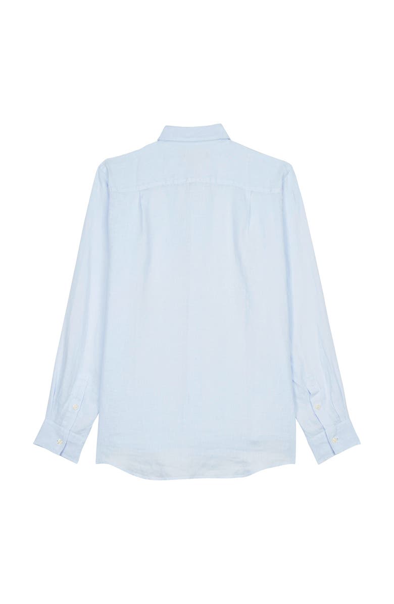 Vilebrequin Men's Linen Solid Shirt, Alternate, color, Ciel