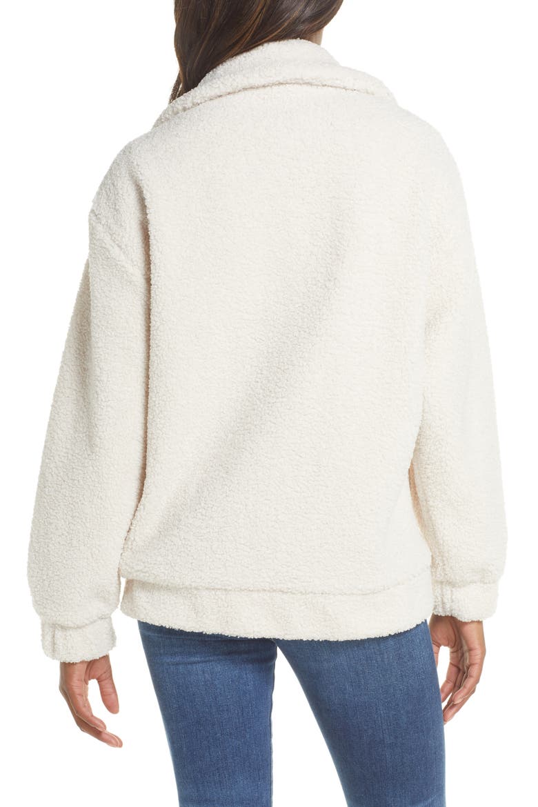 Jackeline Teddy Bear Jacket, Alternate, color, CREAM