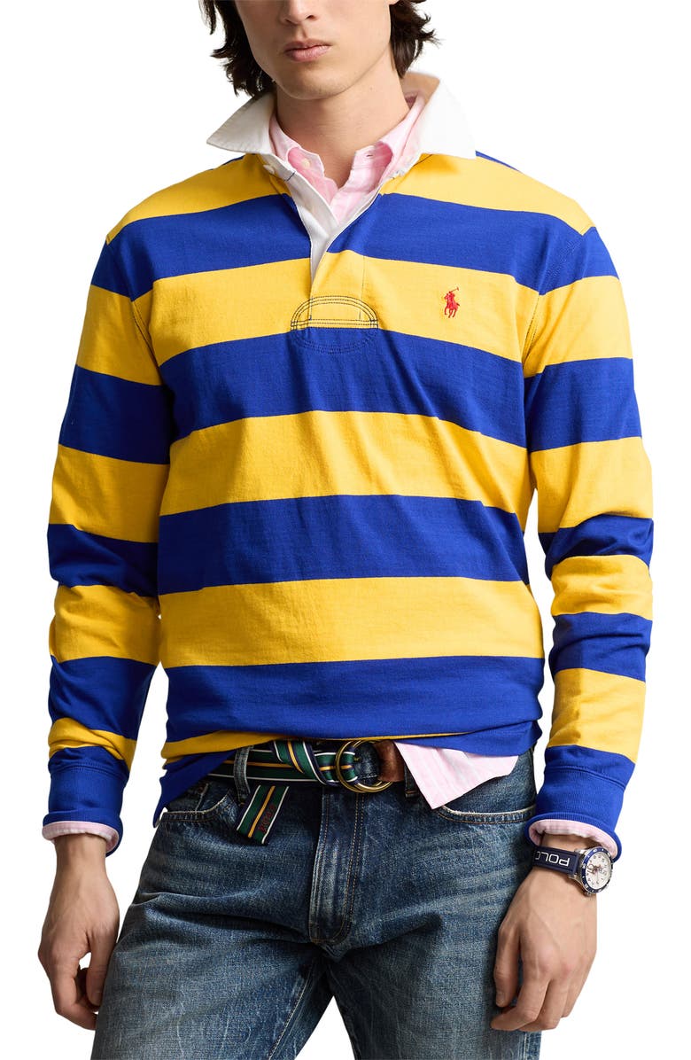 Polo Ralph Lauren Stripe Cotton Rugby Shirt, Main, color,