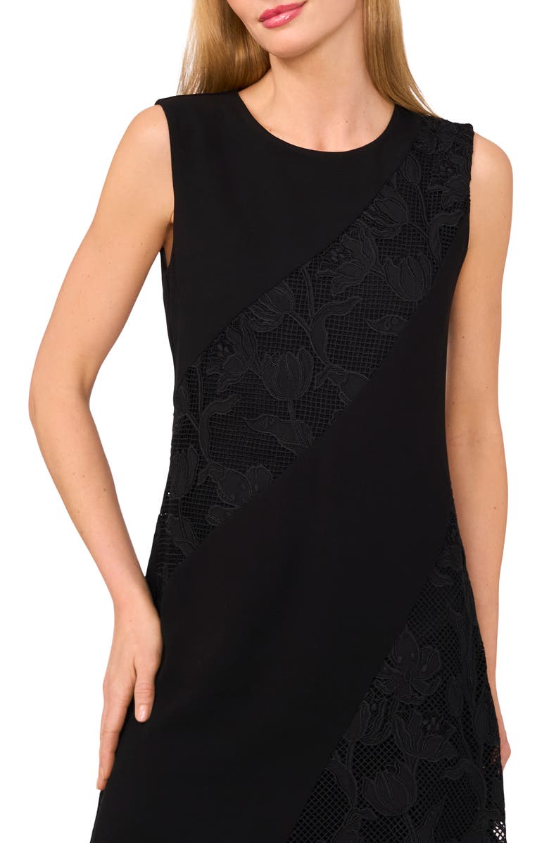 Ted Baker Guipure Lace Appliqué Midi Dress, Alternate, color, Rich Black