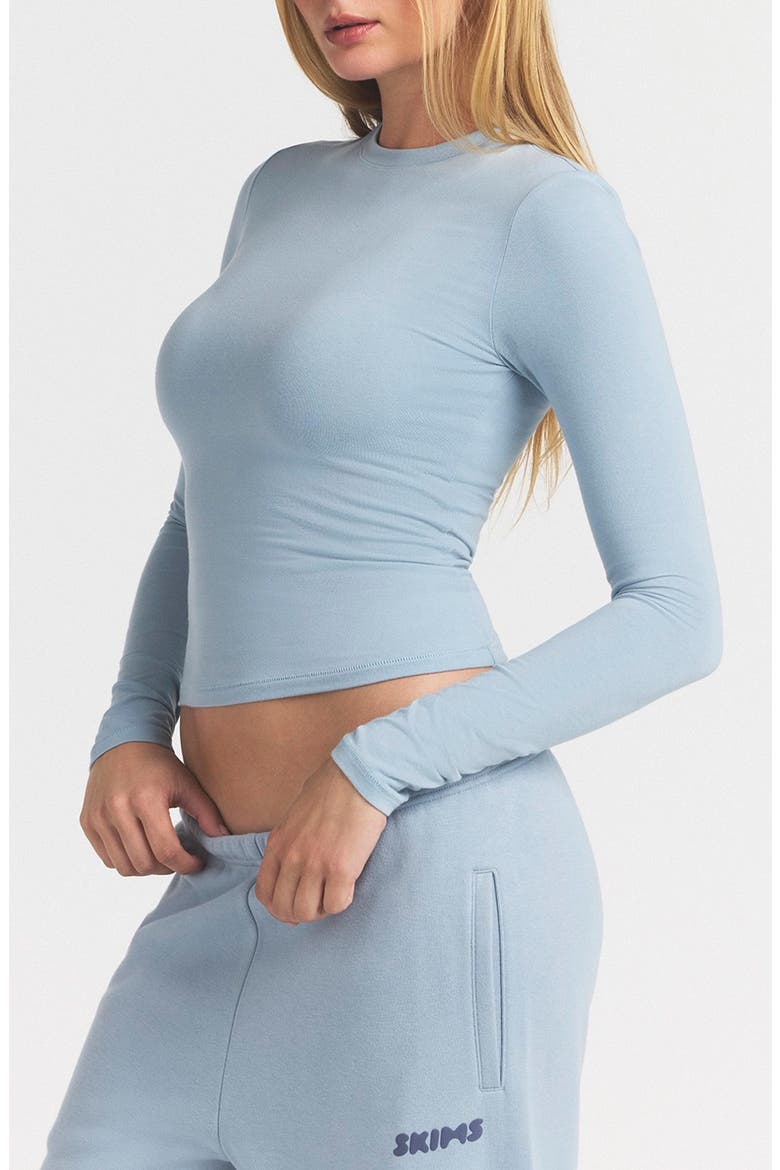 Cotton Jersey Long Sleeve T-shirt, Main, color, FOG