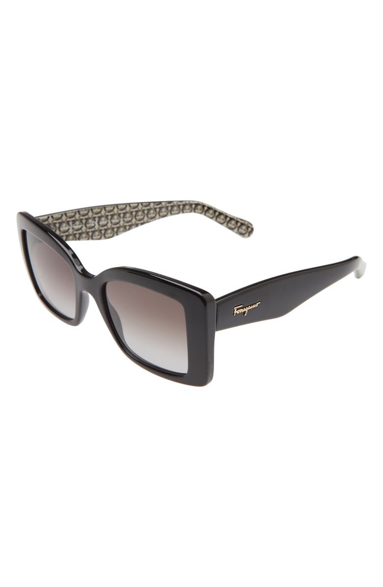 FERRAGAMO Salvatore Ferragamo Classic 54mm Gradient Rectangular Sunglasses, Alternate, color,