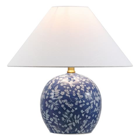 Felice Cottage Floral Ceramic Globe LED Table Lamp
