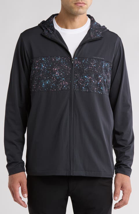 Splatter Graphic Tech Zip Hoodie