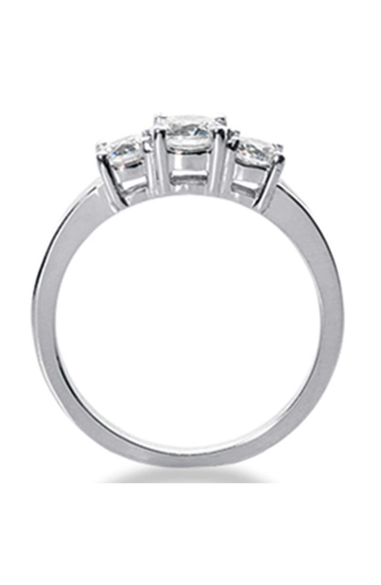 Bliss Diamond 1/4 Ct Three Stone Lab Grown Diamond Engagement Ring 10k Gold, Alternate, color, 10K White Gold