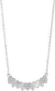 SAVVY CIE JEWELS Cubic Zirconia & Mother-of-Pearl Heart Bar Pendant Necklace