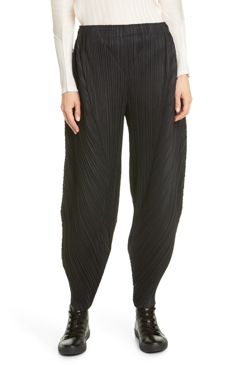 Pleats Please Issey Miyake Pleated Crop Pants, Main, color, 
