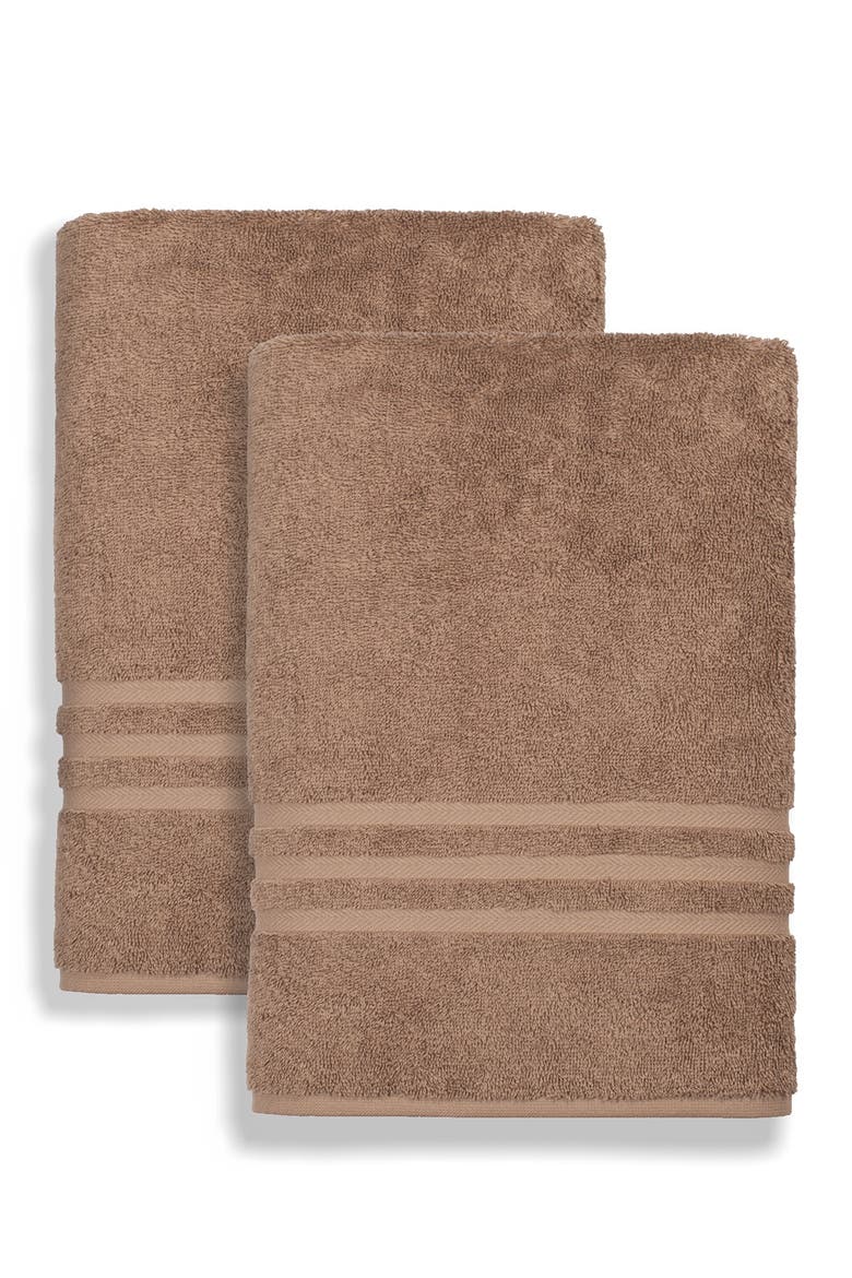 Denzi Bath Towels - Set of 2 - Latte, Alternate, color, LATTE