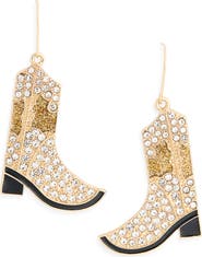 Leith Cowboy Crystal Pavé Drop Earrings