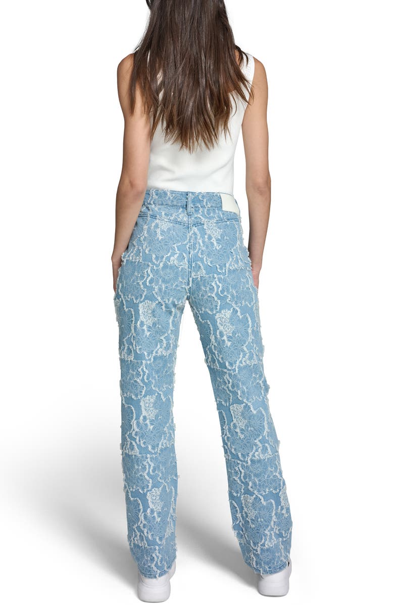 KARL LAGERFELD PARIS Floral Jacquard Jeans, Alternate, color, 