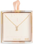 Leith Cubic Zirconia Initial Pendant Necklace
