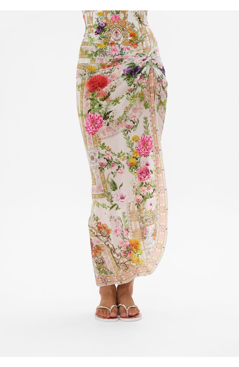 TWIST FRONT LONG SKIRT EGYPTIAN ROSE, Alternate, color, 