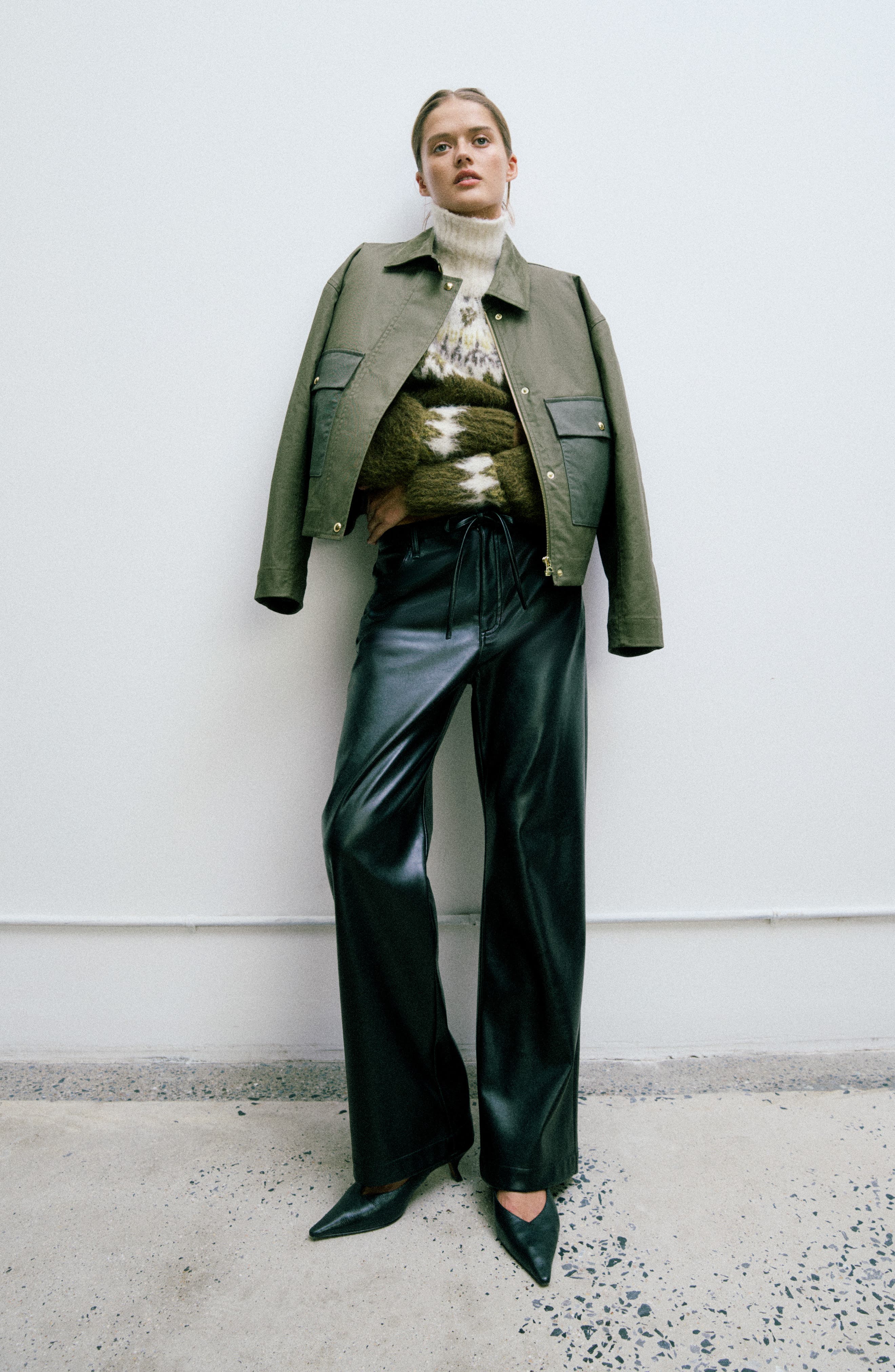 rag 
bone Madison Slingback Pointed Toe Kitten Heel Pump, Alternate, color, Black